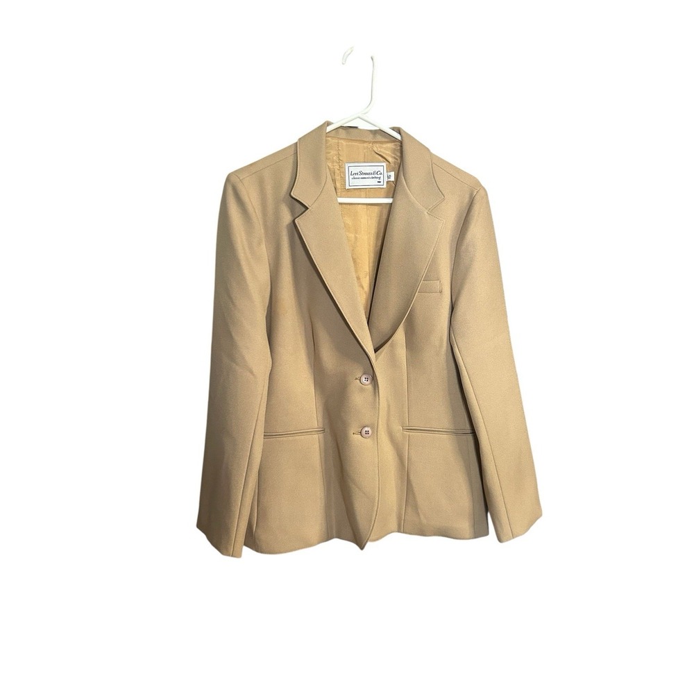 Vtg Levi Strauss & Co classic Women's Clothing Tan Blazer Women's Size 16
